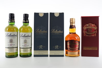 Lot 60 - CHIVAS REGAL EXTRA 75CL AND 2 BOTTLES OF BALLANTINE'S 17 YEAR OLD