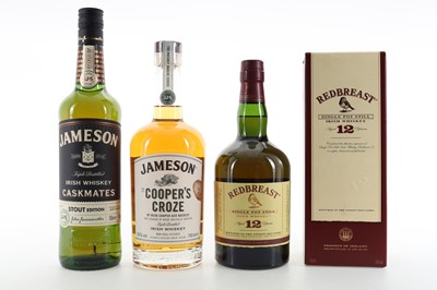 Lot 345 - JAMESON COOPER'S CROZE, CASKMATES STOUT EDITION AND REDBREAST 12 YEAR OLD