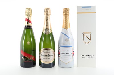 Lot 103 - 2 BOTTLES OF CHAMPAGNE AND A BOTTLE OF ENGLISH SPARKLING WINE