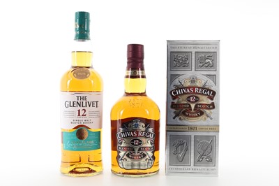 Lot 107 - GLENLIVET 12 YEAR OLD AND CHIVAS REGAL 12 YEAR OLD