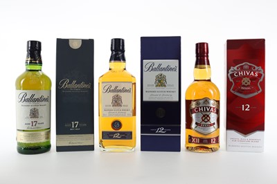 Lot 125 - BALLANTINE'S 17 YEAR OLD, 12 YEAR OLD AND CHIVAS REGAL 12 YEAR OLD