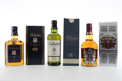 Lot 139 - BALLANTINE'S 17 YEAR OLD, 12 YEAR OLD 75CL AND CHIVAS REGAL 12 YEAR OLD 75CL