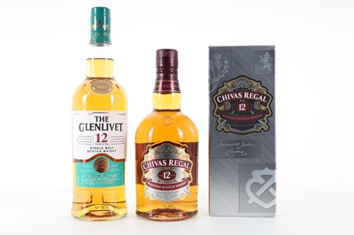 Lot 7 - GLENLIVET 12 YEAR OLD AND CHIVAS REGAL 12 YEAR OLD