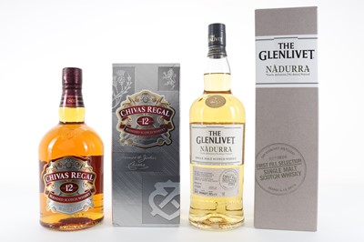 Lot 27 - GLENLIVET NADURRA 1ST FILL SELECTION 1L AND CHIVAS REGAL 12 YEAR OLD 1L