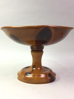 Lot 221 - MONKEY PUZZLE WOOD BOWL ON STAND