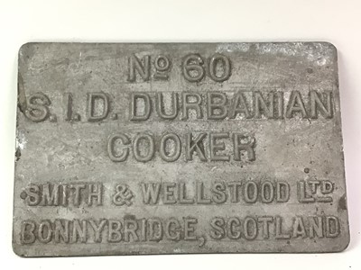Lot 58 - COLLECTION OF CAST IRON COOKER AND STOVE PLAQUES