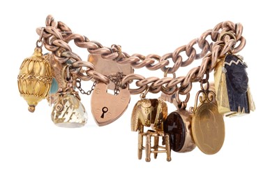 Lot 445 - GOLD CHARM BRACELET