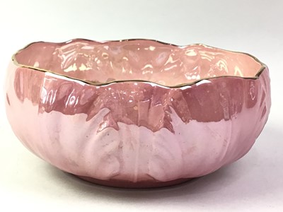 Lot 270 - MALING PINK LUSTRE SALAD BOWL