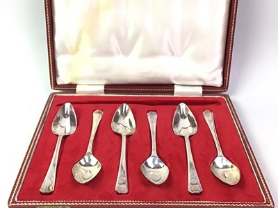 Lot 273 - SUITE OF SIX ANTLER HANDLED KNIVES AND FORKS