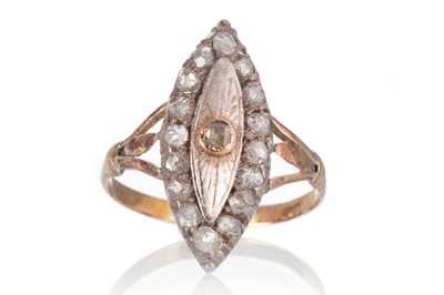 Lot 509 - VICTORIAN DIAMOND MARQUISE RING