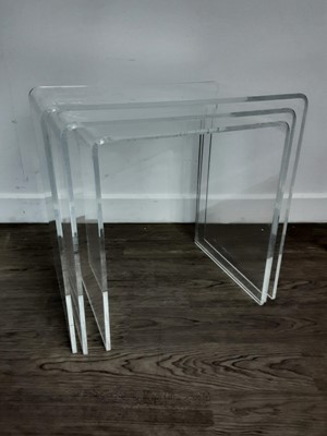 Lot 107 - NEST OF PERSPEX TABLES