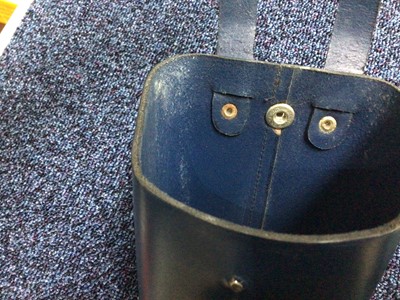 Lot 111 - LEATHER CASED DUO DRINK FLASKS