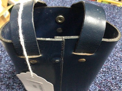 Lot 111 - LEATHER CASED DUO DRINK FLASKS