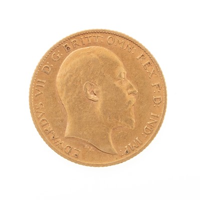 Lot 3 - EDWARD VII GOLD HALF SOVEREIGN