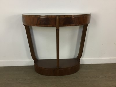 Lot 316 - ART DECO MAHOGANY DEMI LUNE SIDE TABLE