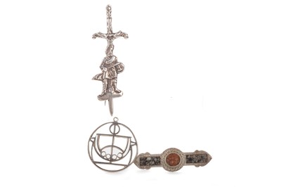 Lot 1119 - TWO SCOTTISH BROOCHES AND A PENDANT