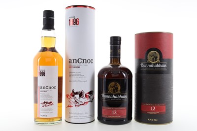 Lot 175 - BUNNAHBHAIN 12 YEAR OLD AND ANCNOC 1996 VINTAGE