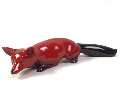 Lot 340 - ROYAL DOULTON FLAMBE FOX.