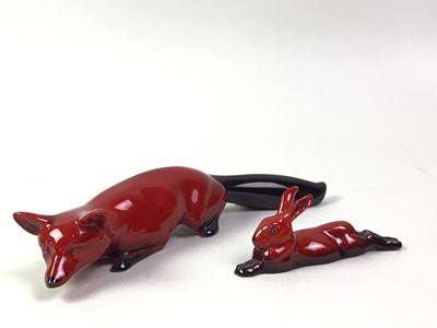 Lot 340 - ROYAL DOULTON FLAMBE FOX.