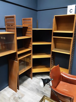 Lot 410 - LADDERAX TEAK SHELVING UNIT