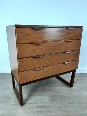 Lot 470 - EUROPA TEAK FOUR DRAWER CHEST