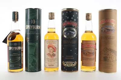 Lot 163 - SPEYBURN 10 YEAR OLD DRUMGUISH QUEEN MOTHER TRIBUTE AND DRUMGUISH CHRISTMAS SPIRIT