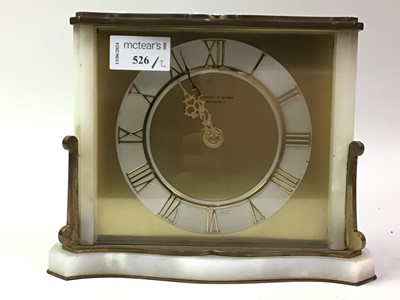 Lot 526 - HAMILTON & INCHES ALABASTER MANTEL CLOCK