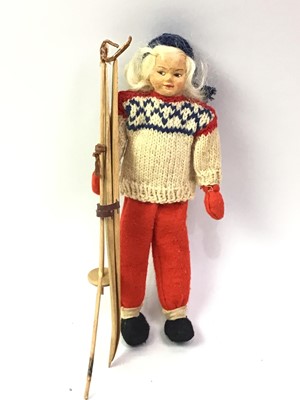 Lot 534 - VINTAGE DOLL AND PUPPET