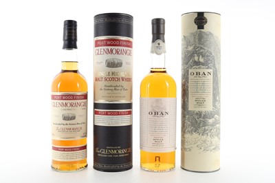 Lot 179 - GLENMORANGIE PORT WOOD FINISH AND OBAN 14 YEAR OLD