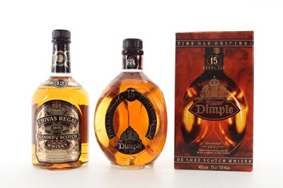 Lot 181 - DIMPLE 15 YEAR OLD AND CHIVAS REGAL 12 YEAR OLD