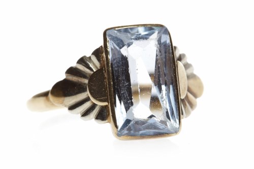 Lot 52 - ART DECO CREATED SPINEL DRESS RING the...