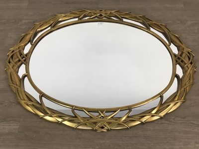 Lot 478 - OVAL WALL MIRROR