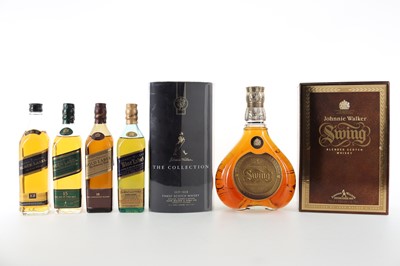 Lot 202 - JOHNNIE WALKER SWING 75CL AND JOHNNIE WALKER COLLECTION (4 X 20CL)