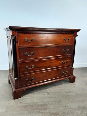 Lot 360 - REPRODUCTION MAHOGANY FOUR DRAWER CHEST