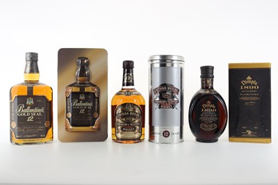 Lot 205 - DIMPLE 1890 50CL, BALLANTINE'S 12 YEAR OLD GOLD SEAL 1L AND CHIVAS REGAL 12 YEAR OLD