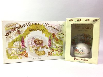 Lot 573 - WEDGWOOD MRS TIGGY-WINKLE NURSERY SET