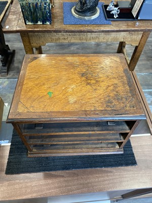 Lot 1486 - VICTORIAN OAK HABERDASHERY COUNTER TOP CHEST