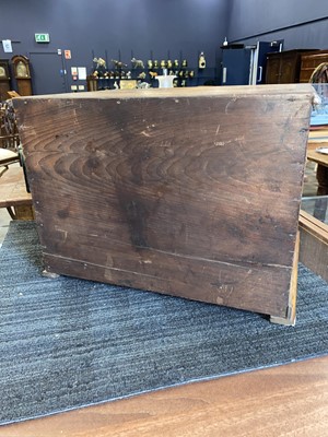 Lot 1486 - VICTORIAN OAK HABERDASHERY COUNTER TOP CHEST