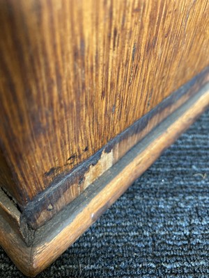 Lot 1486 - VICTORIAN OAK HABERDASHERY COUNTER TOP CHEST