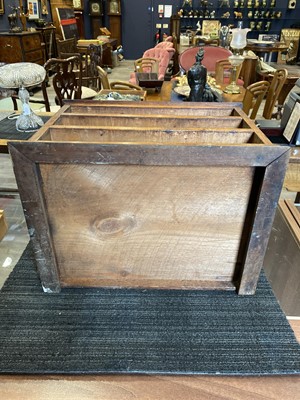 Lot 1486 - VICTORIAN OAK HABERDASHERY COUNTER TOP CHEST