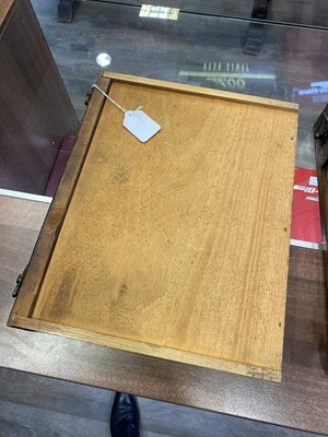 Lot 1486 - VICTORIAN OAK HABERDASHERY COUNTER TOP CHEST