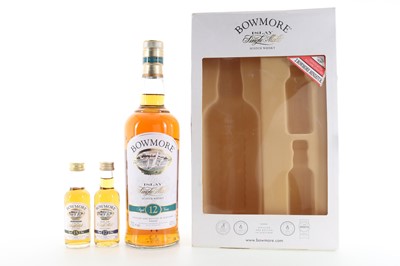 Lot 246 - BOWMORE 12 YEAR OLD GIFT PACK WITH MINIATURES