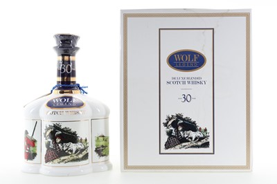 Lot 240 - MORRISON BOWMORE WOLF LEGEND 30 YEAR OLD CERAMIC DECANTER