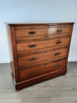 Lot 368 - VICTORIAN WALNUT CHEST OF DRAWERS