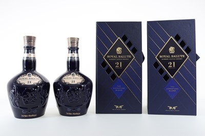 Lot 43 - 2 BOTTLES OF CHIVAS ROYAL SALUTE 21 YEAR OLD KRISTJANA S WILLIAMS LIMITED EDITION