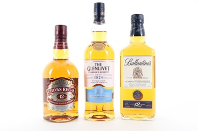 Lot 74 - CHIVAS REGAL 12 YEAR OLD, BALLANTINE'S 12 YEAR OLD AND GLENLIVET FOUNDER'S RESERVE