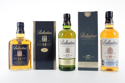 Lot 94 - BALLANTINE'S 17 YEAR OLD, 15 YEAR OLD AND 12 YEAR OLD