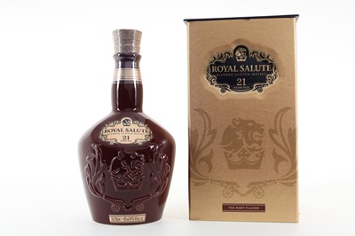 Lot 167 - CHIVAS ROYAL SALUTE 21 YEAR OLD RUBY DECANTER