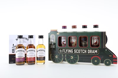 Lot 46 - THE FLYING SCOTCH-DRAM MINIATURE SET AND BOWMORE MINIATURE SET