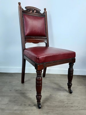 Lot 381 - SET OF SIX LATE VICTORIAN DINING CHAIRS